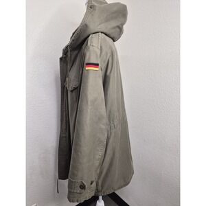 Jeans Express Jacket Mens Large Vintage Military Field Coat Canvas Parka